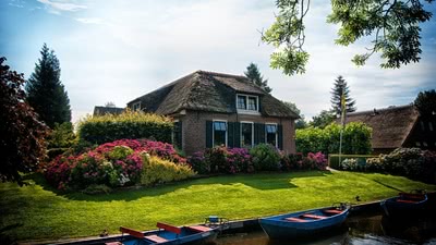 Холандия - красива цветна картичка